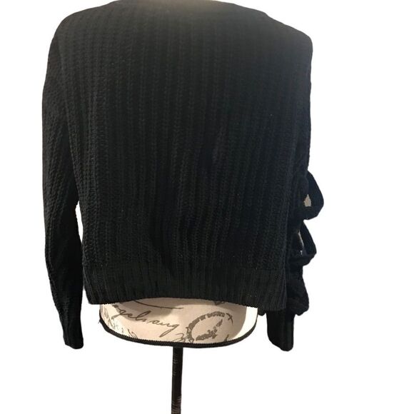 Candies Black Crewneck Pull On Sweater Small - Picture 7 of 13